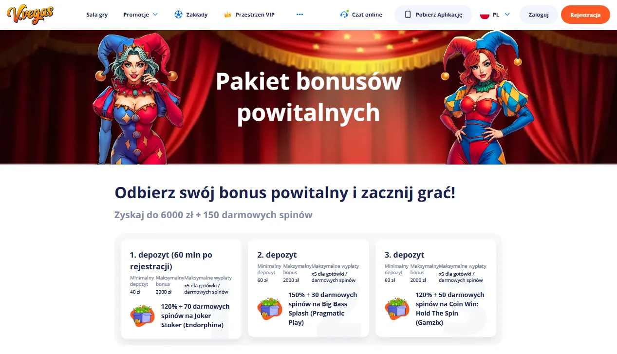 Najlepszy na start Vulkan Vegas bonus za rejestrację konta w Polsce
